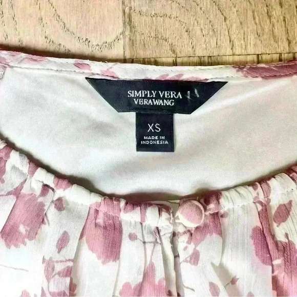 Simply Vera Vera Wang Ruffled Chiffon Drop-Waist Dress Size XS - Picture 12 of 14